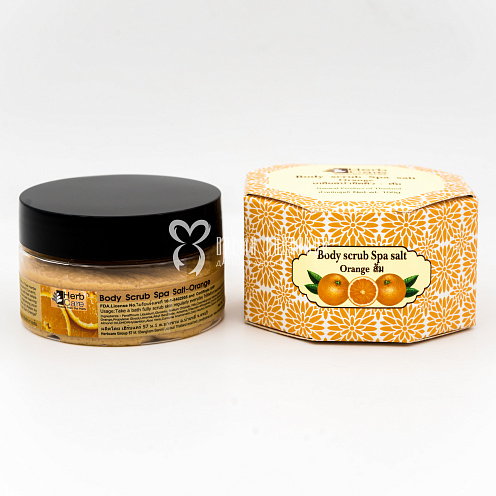 СПА Скраб для тела апельсиновый HERBCARE BODY SCRAB SPA SALT ORANGE 100g																														 Картинка №20