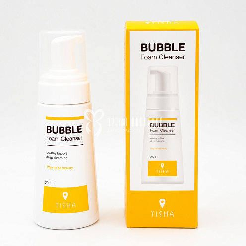 Кремовая пенка для глубокого очищения кожи с микропузырьками TISHA MILD BUBLE FOAM CLEANSING 200ml Картинка №20